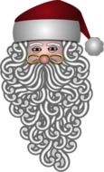 clipart of the bearded santa claus