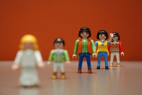 toys waving hands from constructor Playmobil