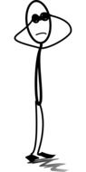 cry looking stickman drawing