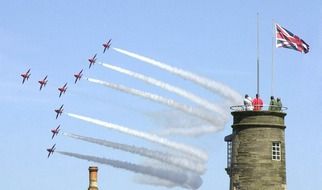 fighter show in the sky in England