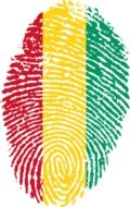 fingerprint with a guinean flag