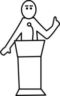 figure of a man speaker