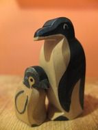 wooden penguin family