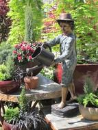 statue bronze in garden