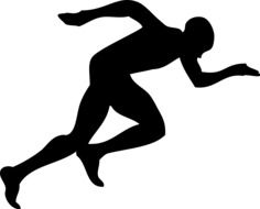 Silhouette of the runner