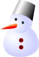 snowman with carrot as a graphic image