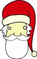 santa claus head drawing