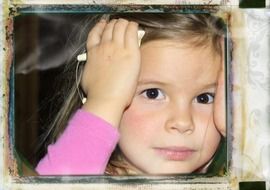 girl is holding her head