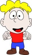 happy man, cartoon figure