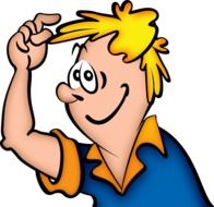 Teenager with the yellow hair clipart