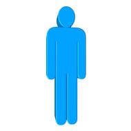 blue male silhouette