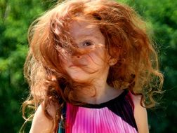red curly girl