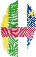 central african republic flag fingerprint