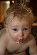 little baby dirty after eating