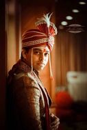 Portrait groom in India