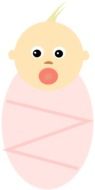 baby girl blonde drawing