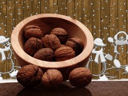 Walnuts in winter