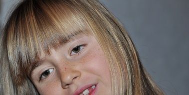 child with blond hair