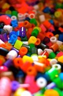 pile of colorful plastic beads