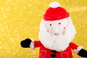 xmas santa claus on the golden background