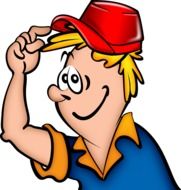 teenager in red cap drawing