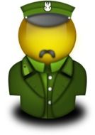 military man without a face drawing