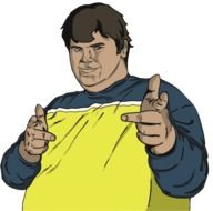 graphic image of a big man