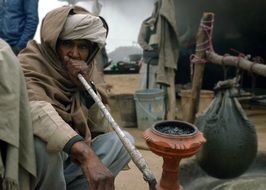 Smoking in the village