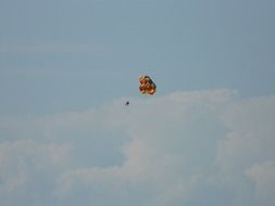 Skydiver in the sky