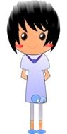 Cute anime girl clipart