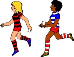 Clip art of jogging humans