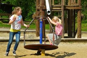 children playing on the playground