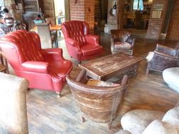 seating area in the restaurant