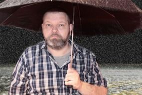 the man under the umbrella