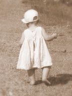 Child in a white dress