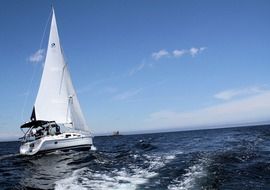 white boat on the ocean