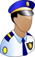 a policeman without a face drawing