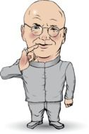 drawing of a man in glasses