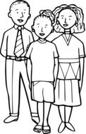 family pencil drawing