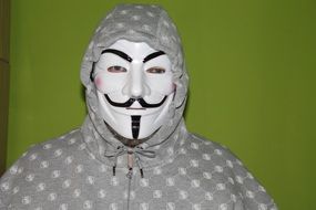 man in the mask of Guy Fawkes