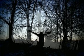 free person in the forest