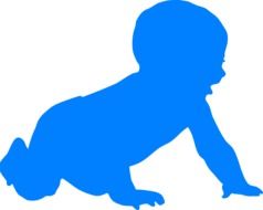 infant silhouette drawing