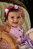 little girl with a doll