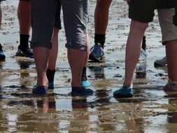 feet on wet ground