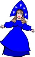 christmas russia girl drawing