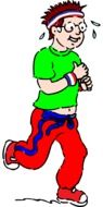 graphic image of a funny tired runner