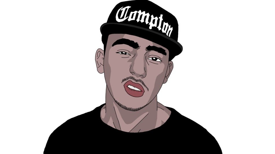 portrait of a rapper as a graphic image