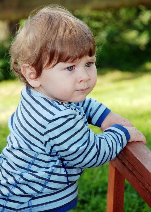 Worried small child