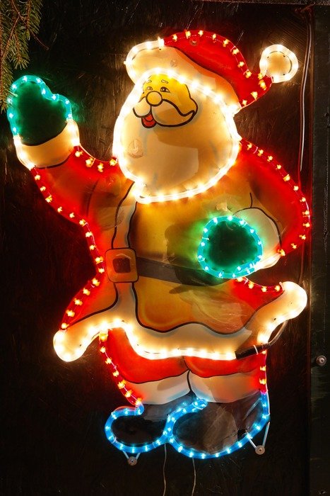 illuminated santa figure