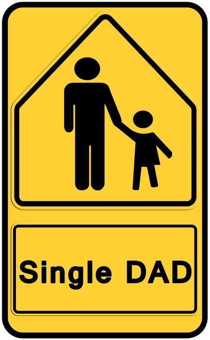 sign of a single parent with a child
